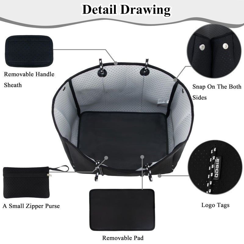 QOGiR Multipurpose Gym Beach Bag - Light Weight, Large, Sports (Classic Black, X-Large) â€¦ - Image 5